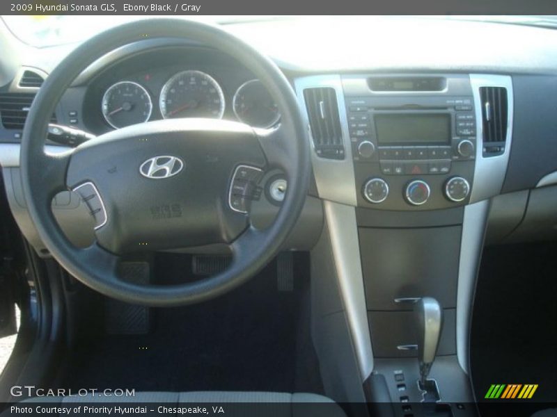 Ebony Black / Gray 2009 Hyundai Sonata GLS