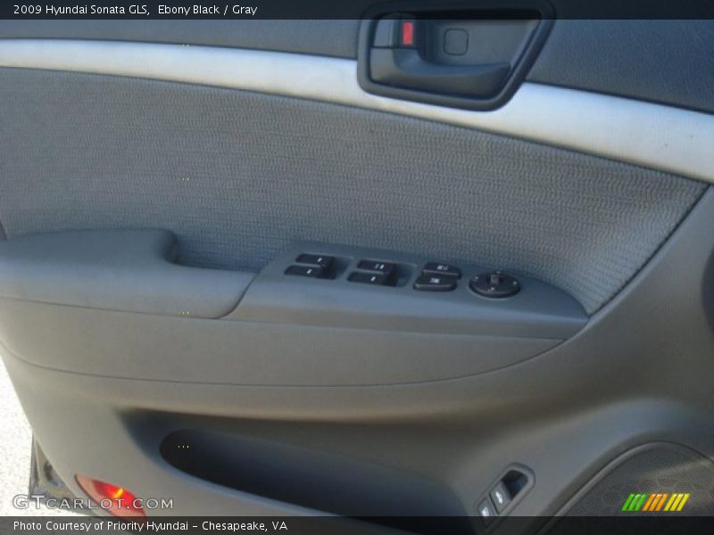 Ebony Black / Gray 2009 Hyundai Sonata GLS