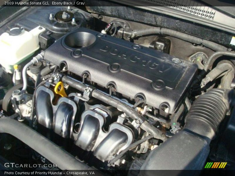 Ebony Black / Gray 2009 Hyundai Sonata GLS