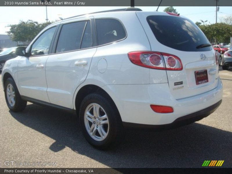 Pearl White / Gray 2010 Hyundai Santa Fe GLS