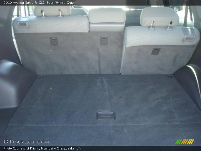 Pearl White / Gray 2010 Hyundai Santa Fe GLS