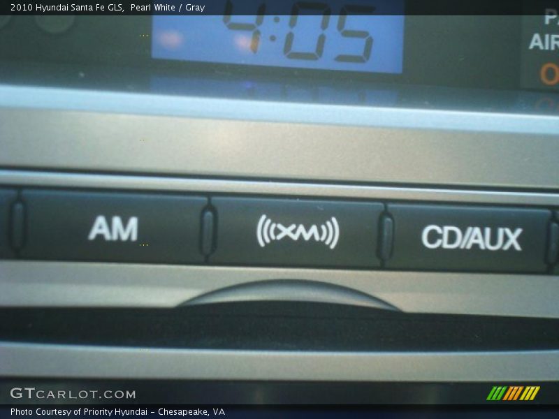 Pearl White / Gray 2010 Hyundai Santa Fe GLS