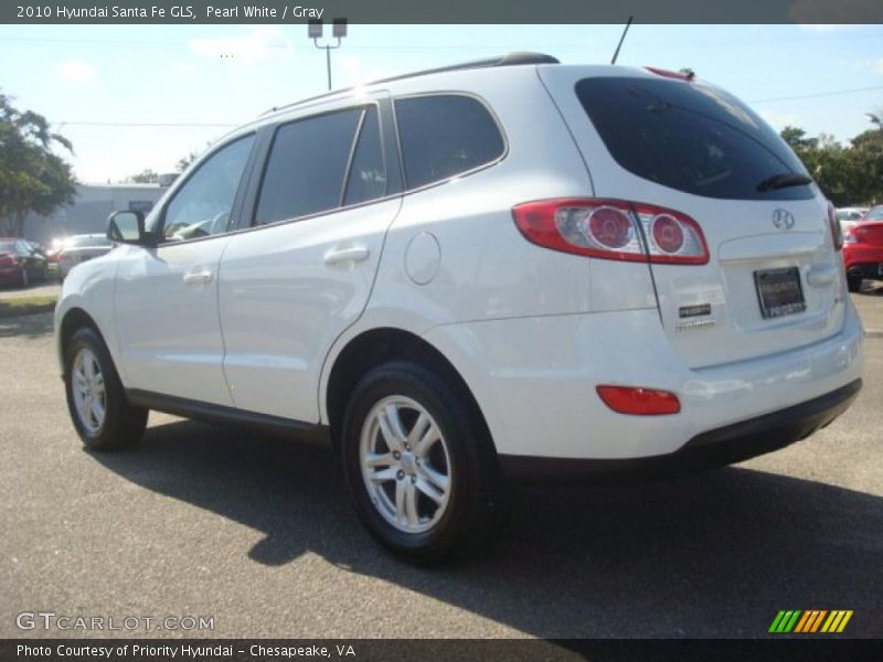 Pearl White / Gray 2010 Hyundai Santa Fe GLS