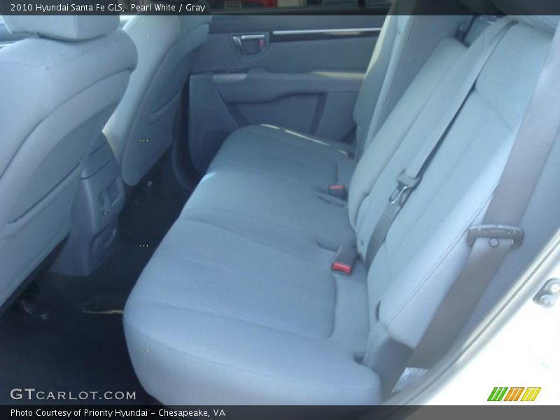 Pearl White / Gray 2010 Hyundai Santa Fe GLS