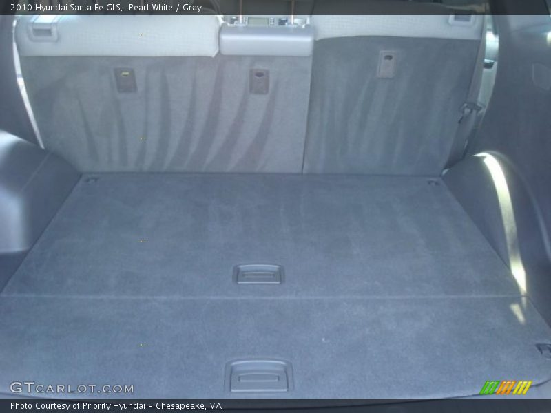 Pearl White / Gray 2010 Hyundai Santa Fe GLS