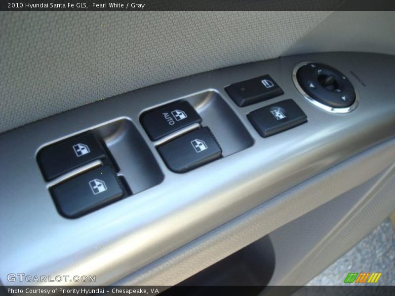 Pearl White / Gray 2010 Hyundai Santa Fe GLS