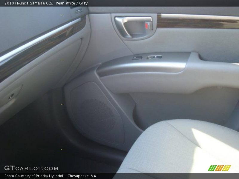 Pearl White / Gray 2010 Hyundai Santa Fe GLS