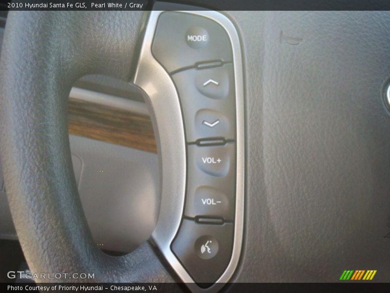 Pearl White / Gray 2010 Hyundai Santa Fe GLS