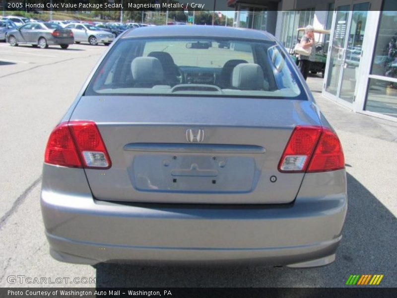 Magnesium Metallic / Gray 2005 Honda Civic Value Package Sedan