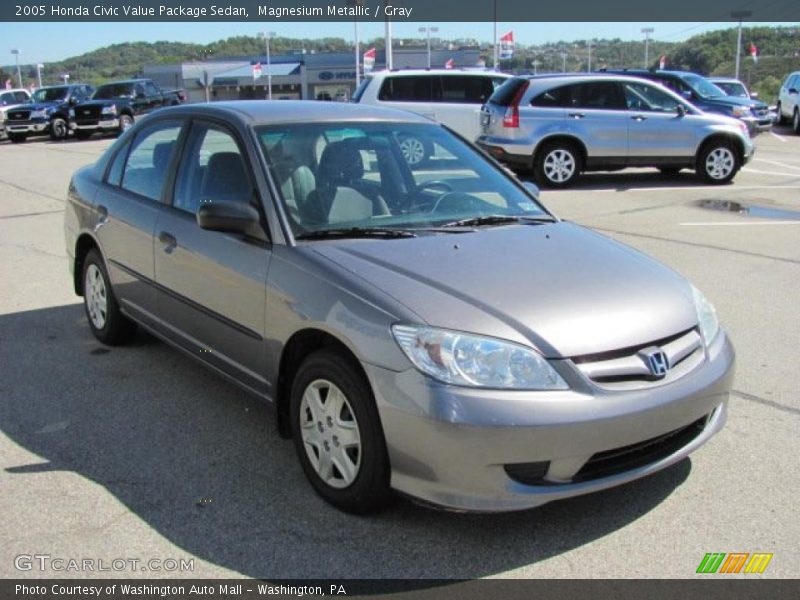 Magnesium Metallic / Gray 2005 Honda Civic Value Package Sedan