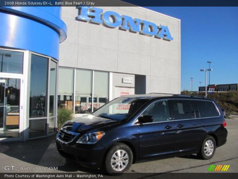 Baltic Blue Pearl / Gray 2008 Honda Odyssey EX-L