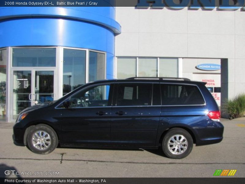 Baltic Blue Pearl / Gray 2008 Honda Odyssey EX-L