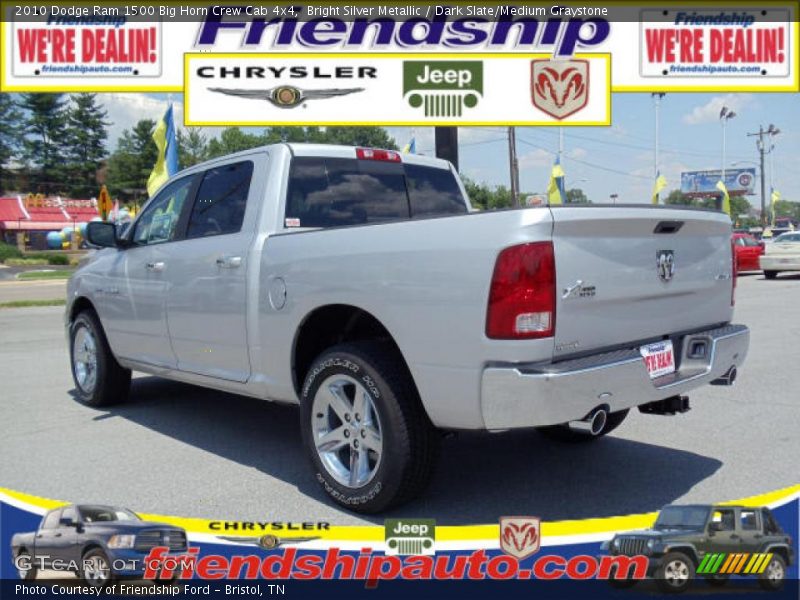 Bright Silver Metallic / Dark Slate/Medium Graystone 2010 Dodge Ram 1500 Big Horn Crew Cab 4x4