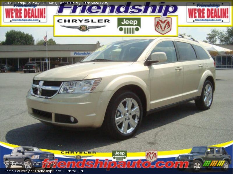 White Gold / Dark Slate Gray 2010 Dodge Journey SXT AWD