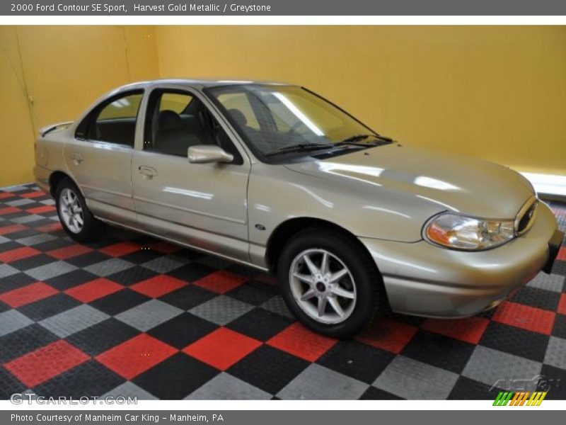 Harvest Gold Metallic / Greystone 2000 Ford Contour SE Sport