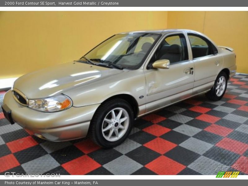 Harvest Gold Metallic / Greystone 2000 Ford Contour SE Sport