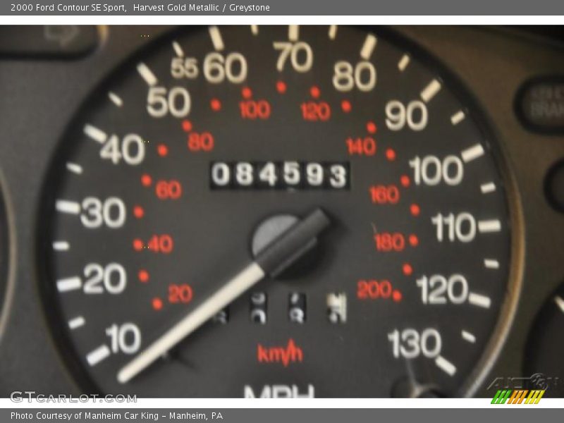 Harvest Gold Metallic / Greystone 2000 Ford Contour SE Sport