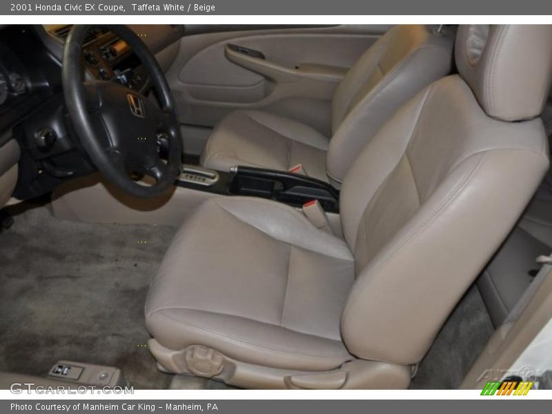 Taffeta White / Beige 2001 Honda Civic EX Coupe