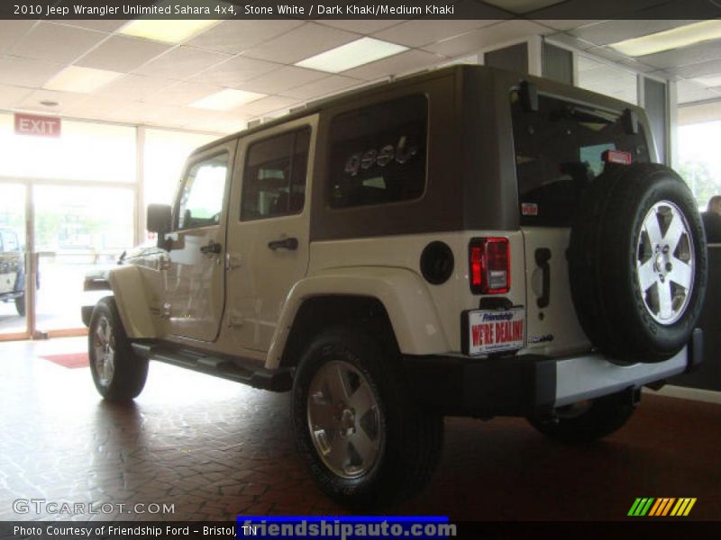 Stone White / Dark Khaki/Medium Khaki 2010 Jeep Wrangler Unlimited Sahara 4x4