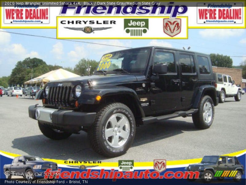 Black / Dark Slate Gray/Medium Slate Gray 2010 Jeep Wrangler Unlimited Sahara 4x4