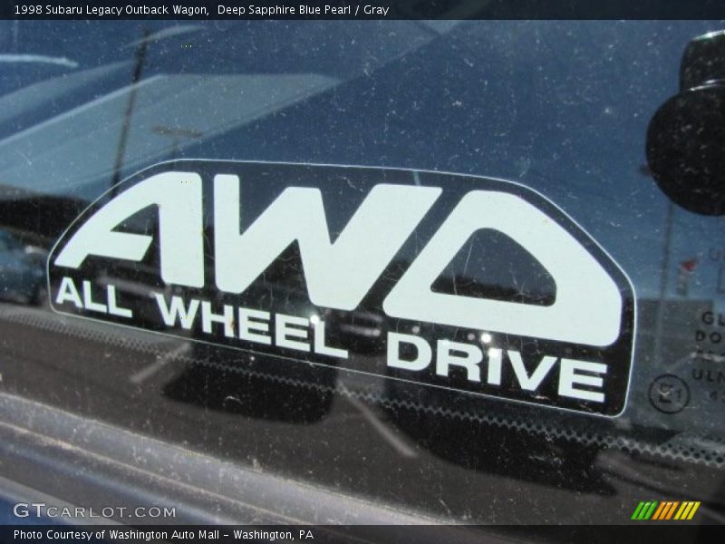 Deep Sapphire Blue Pearl / Gray 1998 Subaru Legacy Outback Wagon