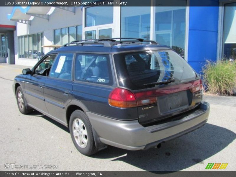 Deep Sapphire Blue Pearl / Gray 1998 Subaru Legacy Outback Wagon