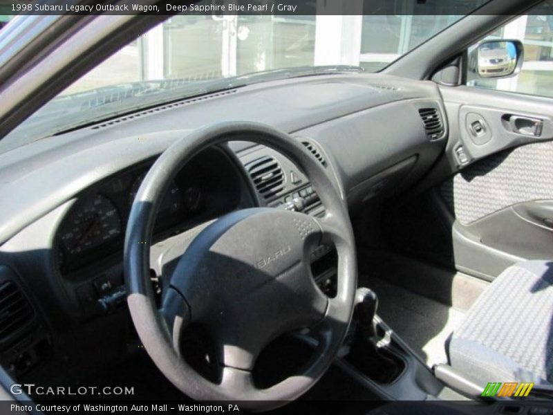 Deep Sapphire Blue Pearl / Gray 1998 Subaru Legacy Outback Wagon