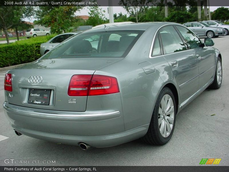 Quartz Gray Metallic / Black 2008 Audi A8 4.2 quattro