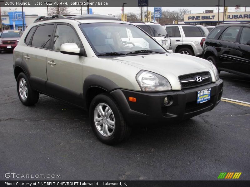 Sahara Silver / Beige 2006 Hyundai Tucson GLS V6 4x4
