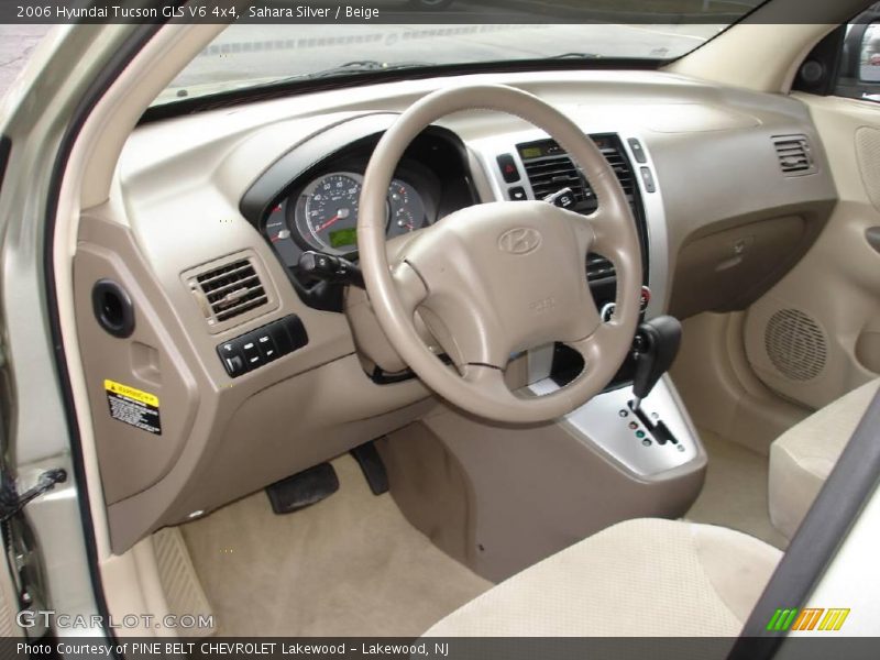Sahara Silver / Beige 2006 Hyundai Tucson GLS V6 4x4