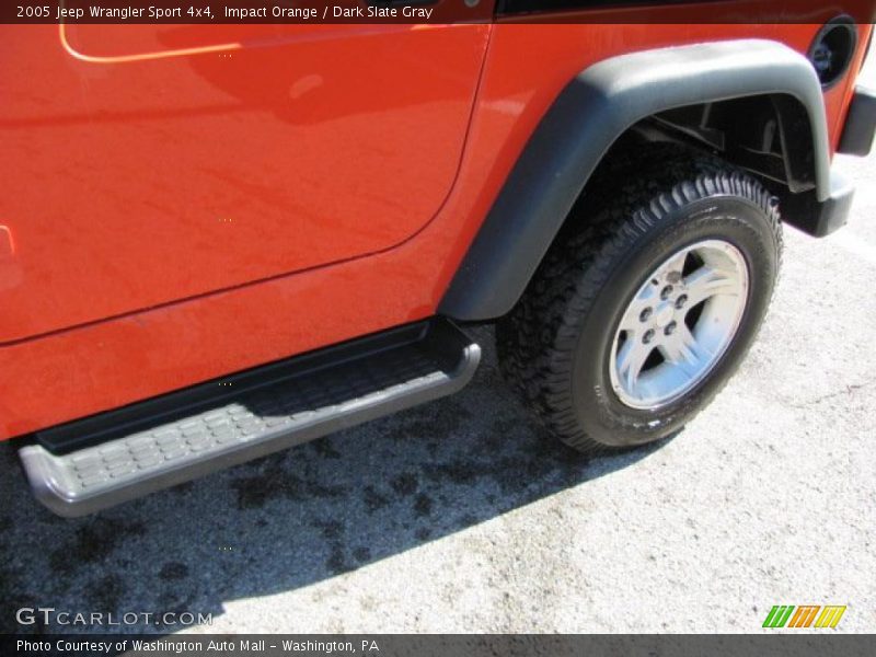 Impact Orange / Dark Slate Gray 2005 Jeep Wrangler Sport 4x4