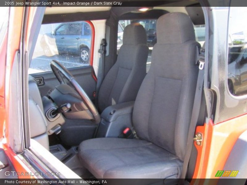 Impact Orange / Dark Slate Gray 2005 Jeep Wrangler Sport 4x4