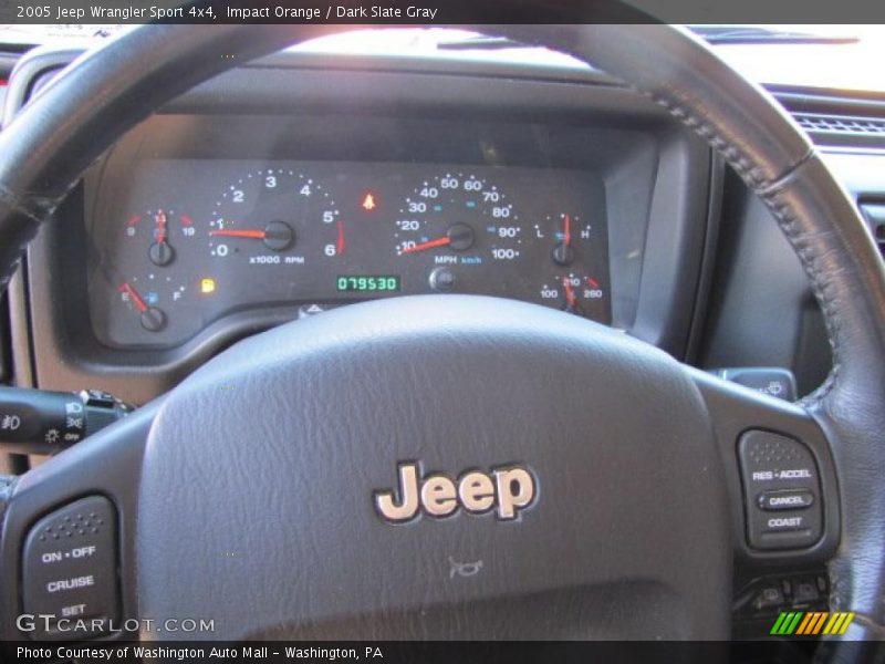 Impact Orange / Dark Slate Gray 2005 Jeep Wrangler Sport 4x4