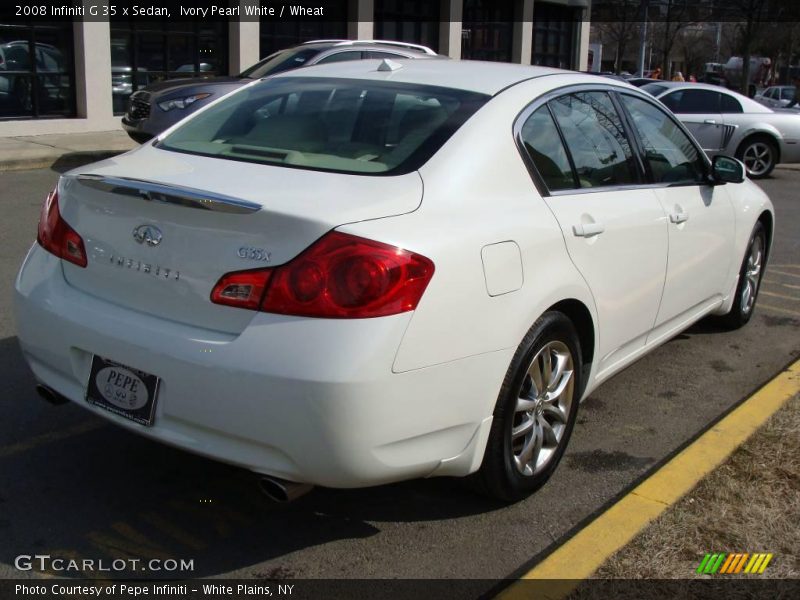 Ivory Pearl White / Wheat 2008 Infiniti G 35 x Sedan