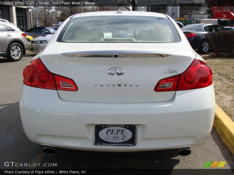 Ivory Pearl White / Wheat 2008 Infiniti G 35 x Sedan