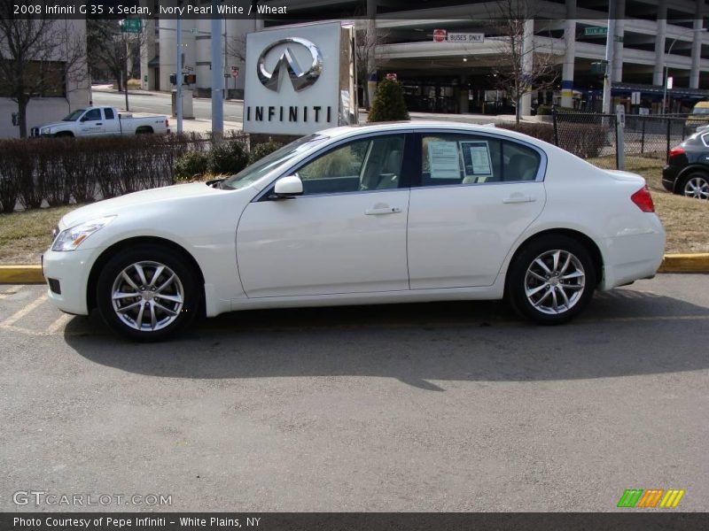 Ivory Pearl White / Wheat 2008 Infiniti G 35 x Sedan