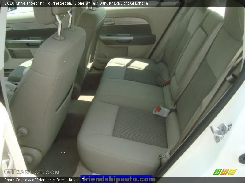 Stone White / Dark Khaki/Light Graystone 2010 Chrysler Sebring Touring Sedan