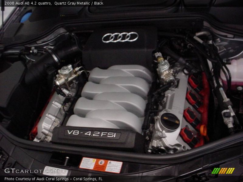 Quartz Gray Metallic / Black 2008 Audi A8 4.2 quattro