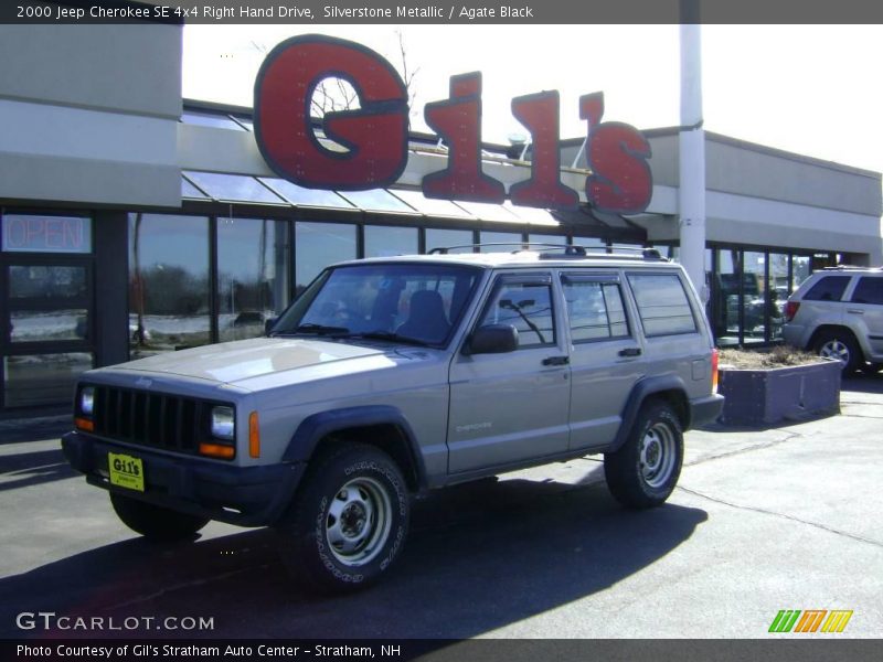 Silverstone Metallic / Agate Black 2000 Jeep Cherokee SE 4x4 Right Hand Drive