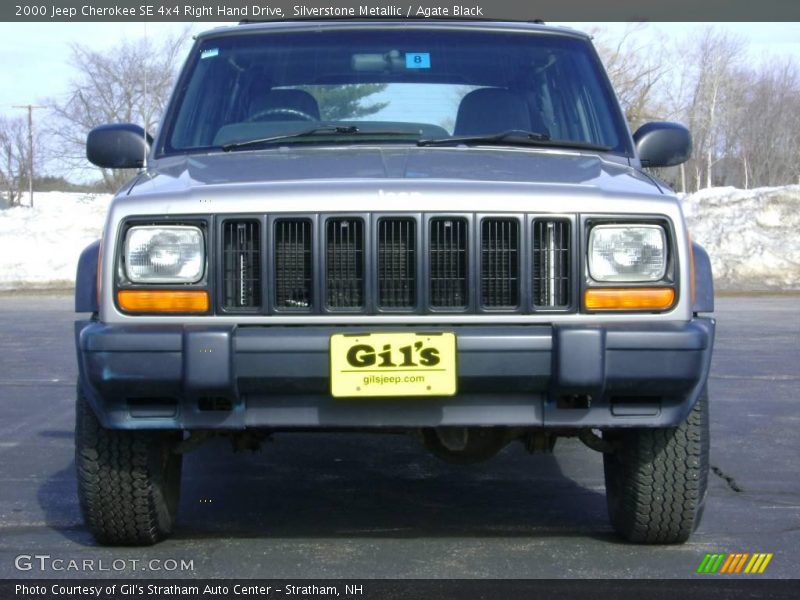 Silverstone Metallic / Agate Black 2000 Jeep Cherokee SE 4x4 Right Hand Drive
