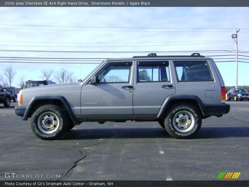 Silverstone Metallic / Agate Black 2000 Jeep Cherokee SE 4x4 Right Hand Drive