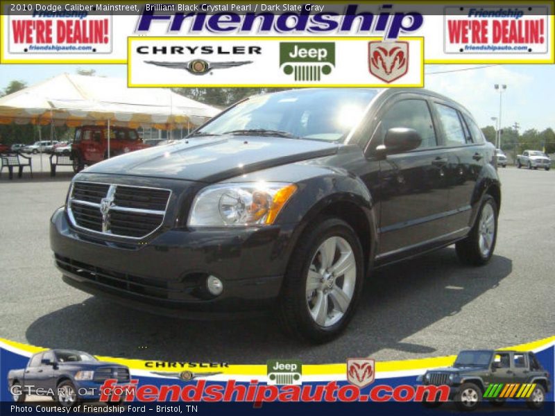 Brilliant Black Crystal Pearl / Dark Slate Gray 2010 Dodge Caliber Mainstreet