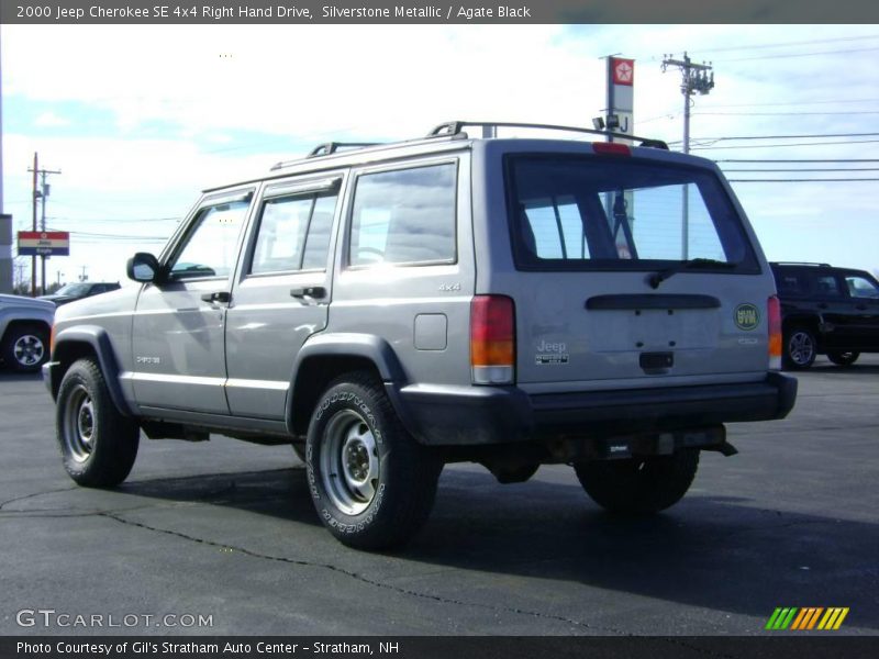 Silverstone Metallic / Agate Black 2000 Jeep Cherokee SE 4x4 Right Hand Drive