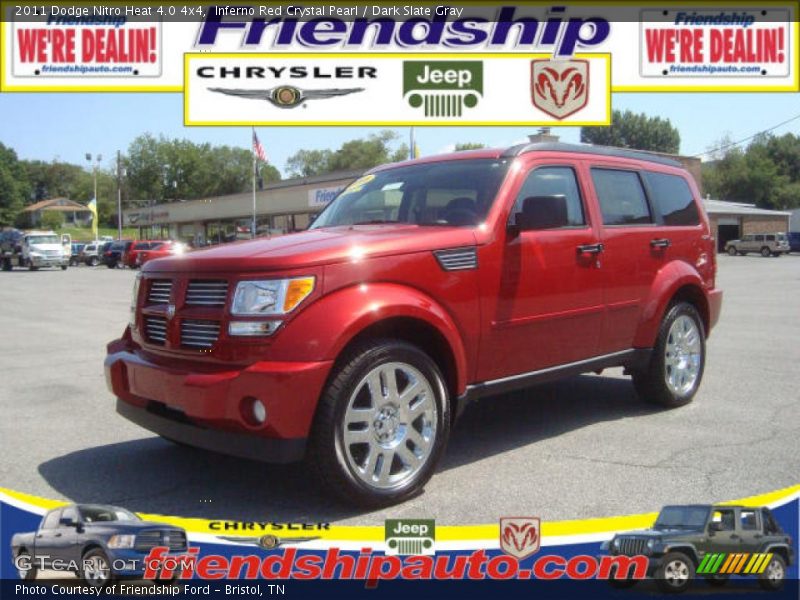 Inferno Red Crystal Pearl / Dark Slate Gray 2011 Dodge Nitro Heat 4.0 4x4