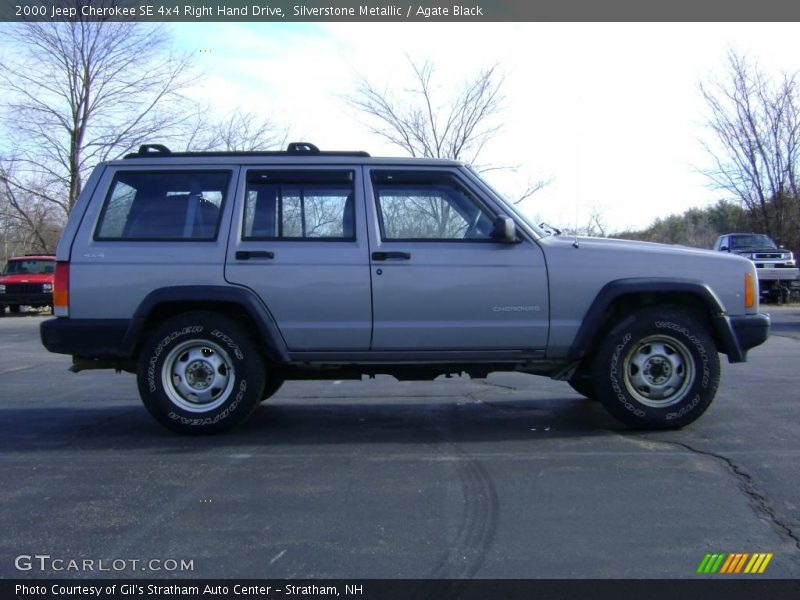 Silverstone Metallic / Agate Black 2000 Jeep Cherokee SE 4x4 Right Hand Drive