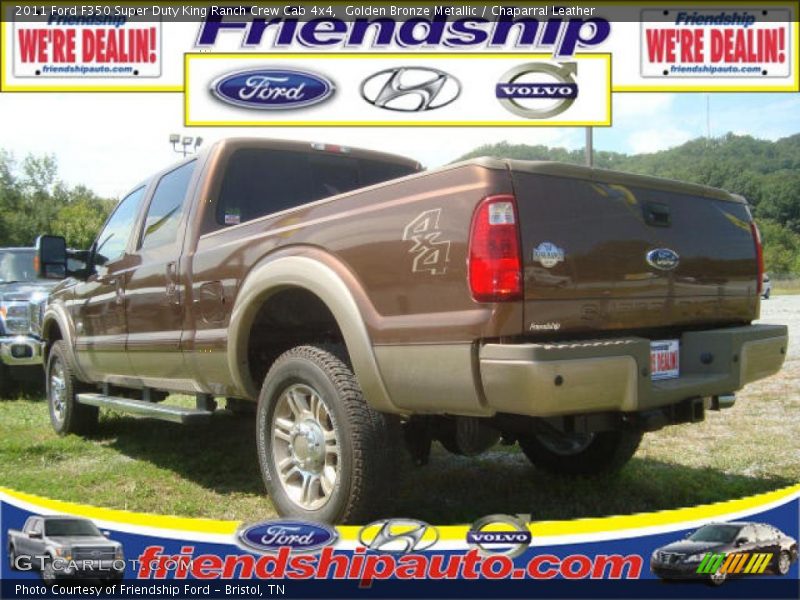 Golden Bronze Metallic / Chaparral Leather 2011 Ford F350 Super Duty King Ranch Crew Cab 4x4