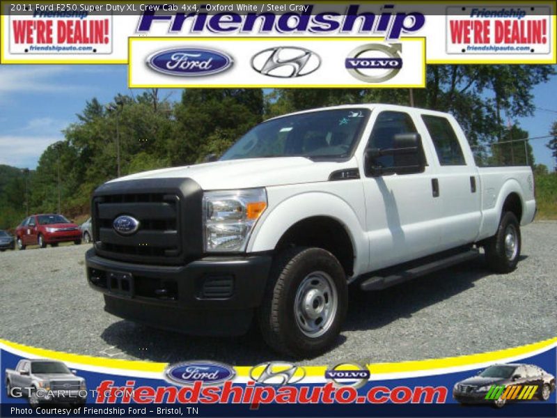 Oxford White / Steel Gray 2011 Ford F250 Super Duty XL Crew Cab 4x4