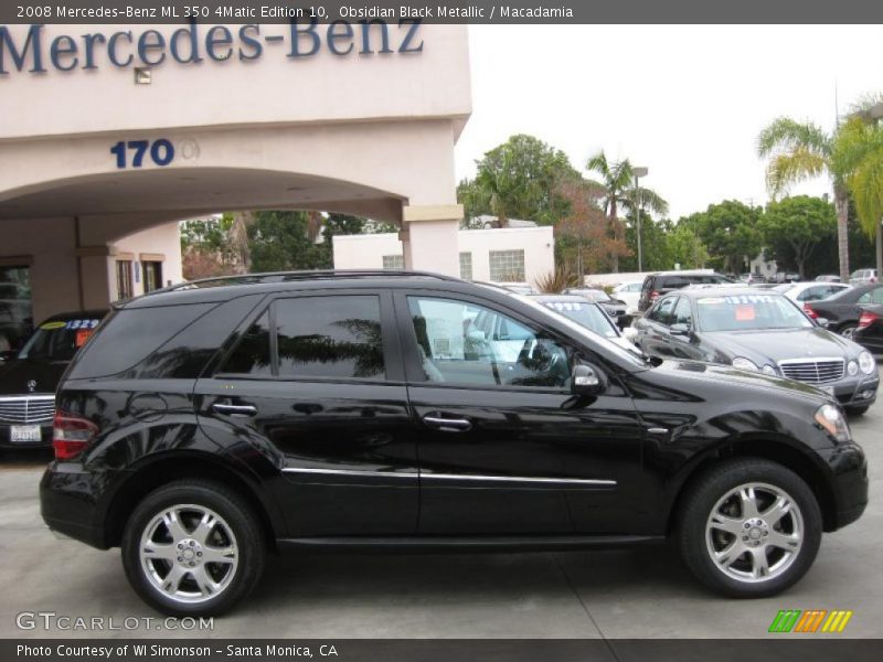 Obsidian Black Metallic / Macadamia 2008 Mercedes-Benz ML 350 4Matic Edition 10