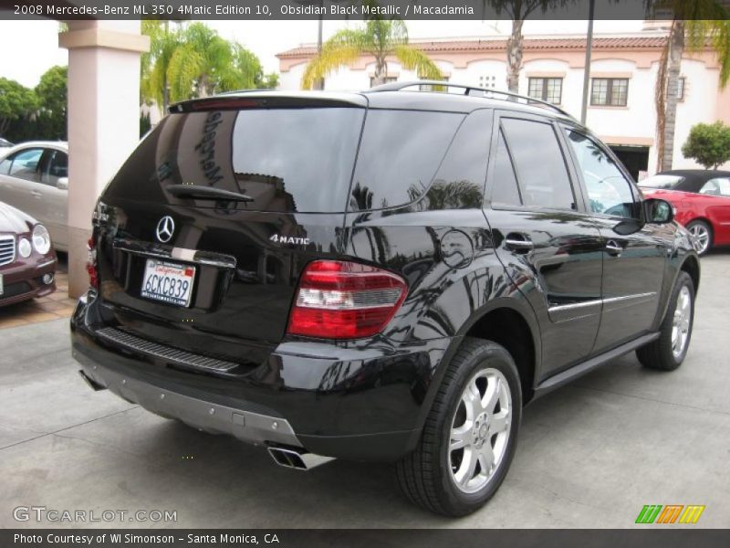 Obsidian Black Metallic / Macadamia 2008 Mercedes-Benz ML 350 4Matic Edition 10