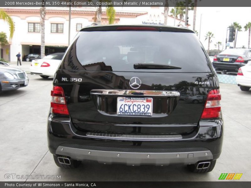 Obsidian Black Metallic / Macadamia 2008 Mercedes-Benz ML 350 4Matic Edition 10